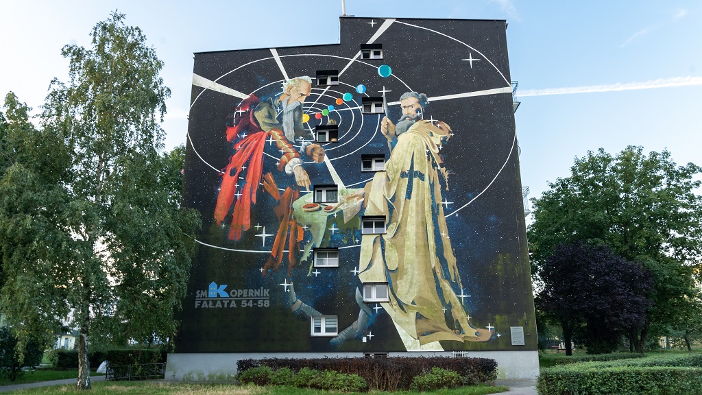 Szlak Kopernikowski - murale z Kopernikiem