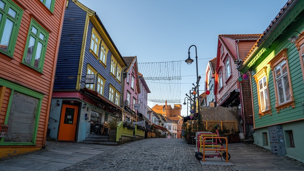 kolorowa uliczka w Stavanger